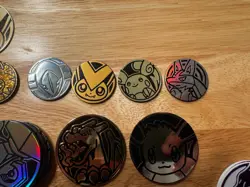 Lot Of Official Pokemon TCG Coins Various Sizes and Finishes 53 Coins Total - Image 5