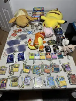 Pokemon Card Job Lot Bundle – Holos, Rare, Tins, Coins, Accessories, 1000+ Cards - Image 1