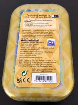 Pokemon Trading Card Game Crown Zenith Mini Tin, w/ 50 Mixed Cards Nintendo - Image 2