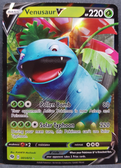 Venusaur V 001/073 Champion's Path Pokemon Pokemon Card English Near Mint - Image 1