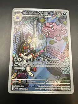 Pokemon TCG Team Rocket's Weezing Destined Rivals Illustration Rare Card 199/182 - Image 1