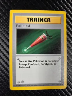 1st Edition Full Heal 82/102 Vintage Pokemon Card Base Set - Image 1