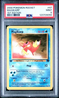 Pokemon 1st Edition Rocket # 47 Magikarp PSA 9 Card MINT Trusted Seller NEW CERT - Image 1