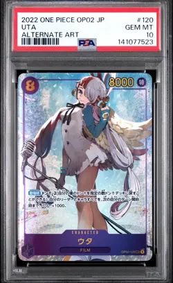 PSA 10 Uta OP02-120 SEC Alt Art One Piece Card Game Paramount War 2022 JP - Image 1