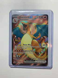 Pokemon Charizard 183/165 ex full art trading card - Image 1