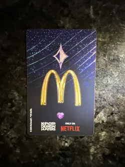 Rumi and Jinu K-pop Demon Hunters Holding Hands McDonald Holo Card - Image 2