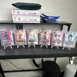 Dragon Ball Super Card Game Bandai Giblet Son Goku Vegeta Bardock Lot 6 Foil - Image 1