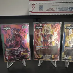 Dragon Ball Super Card Game Bandai Giblet Son Goku Vegeta Bardock Lot 6 Foil - Image 2
