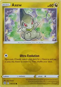 110/172 AXEW | COMMON | BRILLIANT STARS POKEMON CARD - Image 1