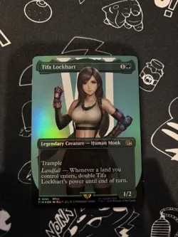 MTG Borderless Foil Singles Final Fantasy Tifa Lockhart R 0391 Mint Condition - Image 1