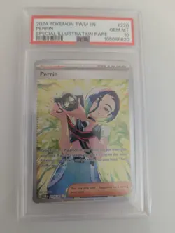 2024 POKEMON TWM EN-TWILIGHT MASQUERADE SPECIAL ILLUSTRATION RARE PERRIN PSA 10 - Image 1