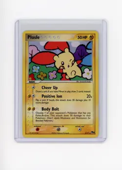2006 Plusle POP Series 3 5/17 Holo Rare Pokemon Card LP - Image 1