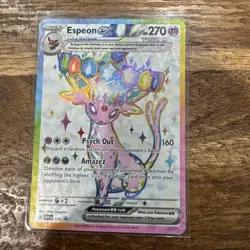 Pokemon TCG Espeon ex 175 Prismatic Evolutions Premium Figure Collection Promo - Image 1