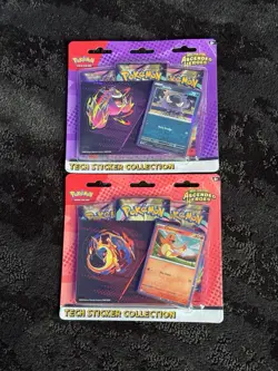 Pokemon Ascended Heroes 3 pack Blister Pack x2 Charmander & Gastly Tech Sticker - Image 2