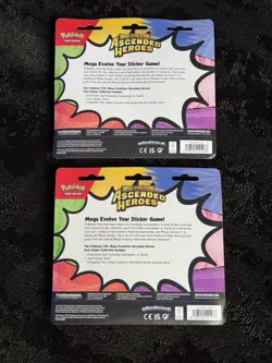 Pokemon Ascended Heroes 3 pack Blister Pack x2 Charmander & Gastly Tech Sticker - Image 3