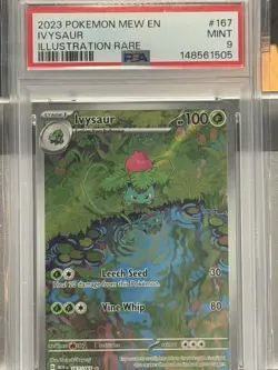 Ivysaur Illustration Rare #167/165 2023 Pokemon Mew En PSA 9 Mint - Image 1