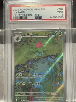 Ivysaur Illustration Rare #167/165 2023 Pokemon Mew En PSA 9 Mint - Image 2