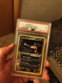 2004 POKEMON EX TEAM ROCKET RETURNS 7/109 DARK MAROWAK Knogga PSA 1 - Image 1