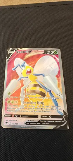 Beedrill V 160/189 Astral Radiance Ultra Rare Pokemon 2022 - Image 1