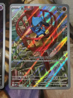 Pokemon Mega Evolution Alakazam #9 Riolu #10 ETB Black Star Promo Full Art - NM - Image 3