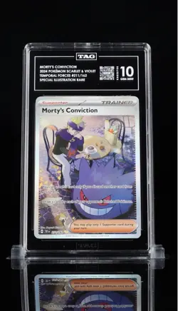 TAG Gem Mint 10 Morty's Conviction 211/162 Pokemon Temporal Forces TEF EN - Image 1