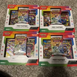 4x Pokemon TCG First Partner Illustration Collection Series 1 Box - Image 1