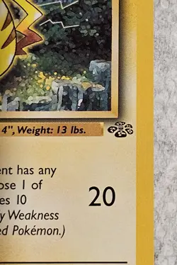 1999 Pokemon PIKACHU 1st Edition Jungle 60/64 - Image 3