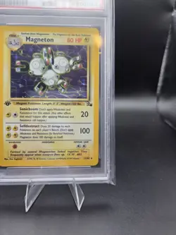1999 Pokemon Fossil 1st Edition Magneton Holo #11 PSA 9 - Image 3