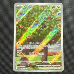 Pokemon TCG Applin 185/167 Twilight Masquerade Illustration Rare - Image 1