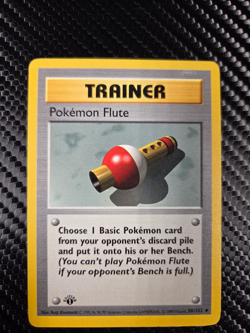 Pokemon Vintage 1st Edition Pokemon Flute 086/102 Base Set Shadowless Wotc 1999 - Image 1