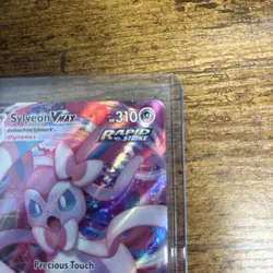 Pokemon Sylveon VMAX Ultra Rare Holo Rapid Strike Full Art SWSH07 075/203 310 HP - Image 3