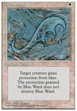 Blue Ward - Light Play MTG 4th Edition - Image 1