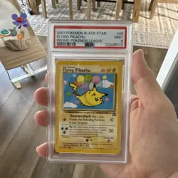 PSA 9 Flying Pikachu 25/53 Wotc Black Star Promo Pokemon League 2001 - Image 1