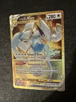 Pokemon TCG Sword And Shield Silver Tempest Lugia V Star Gold Rare 211/195 - Image 3