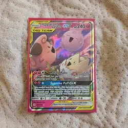 Pokemon Togepi & Cleffa & Igglybuff GX TAG TEAM Ultra Rare Full Art Holo 143/236 - Image 1
