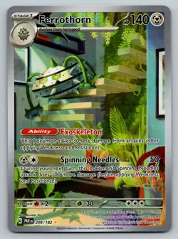 Ferrothorn 209/182 Pokemon TCG Paradox Rift Illustration Rare Holo NM - Image 1