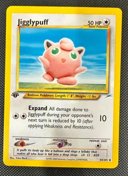 Pokemon 2002 Neo Destiny 1st Edition JIGGLYPUFF 44/105 NM - never played - Image 1