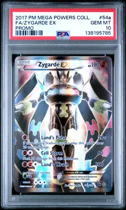2017 POKEMON MEGA POWERS COLLECTION ZYGARDE EX 54A PSA 10 - Image 1