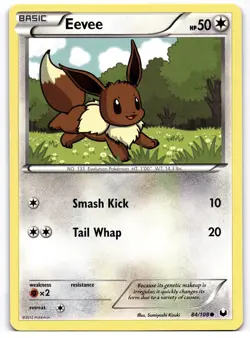 Eevee 84/108 Pokemon TCG Black & White Dark Explorers Common Light Play LP - Image 1