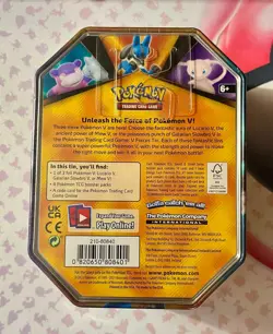 Pokemon TCG Mew V Forces Tin Sealed 4 Booster Packs + Mew V Promo - Image 2
