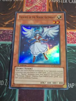 Yu-Gi-Oh! TCG Valkyrie of the Nordic Ascendant STOR-EN017 Super Rare 1st Ed NM - Image 1