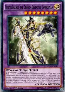 Buster Blader, the Dragon Destroyer Swordsman SDMY-EN045 1st Edition Common LP - Image 1