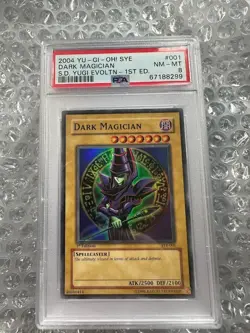 Dark Magician 1st Edition Super Rare SYE-001 Starter Deck Yugi PSA 8 Near Mint - Image 1