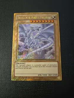 Yugioh Blue-Eyes White Dragon MVP1-ENGV4 Gold Secret Rare - NM - Image 1