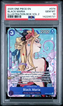 Black Maria OP08-074 Illustration Box Volume 2 One Piece PSA 10 - Image 1