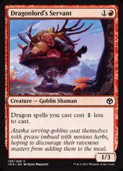 Dragonlord's Servant -Foil Light Play MTG Iconic Masters - Image 1