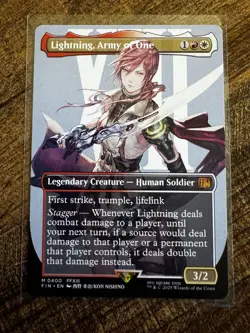 MTG Final Fantasy English Lightning, Army of One Borderless 0400 Non-Foil - Image 1