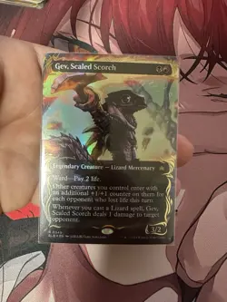 MTG- Bloomburrow Variant- Gev, Scaled Scorch - Raised Foil- NM - Image 1