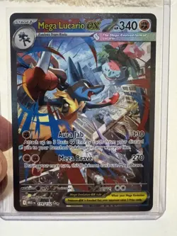 2025 Pokemon Mega Evolution Mega Lucario EX SIR #179/132 Holo NM PACK FRESH - Image 1