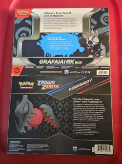 NEW SEALED Pokemon TCG Lot Crown Zenith Regidrago V Collection & Grafaiai EX Box - Image 2